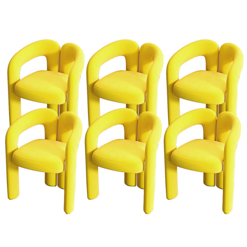 Modern Style Upholstered Dining Chair Open Back Dining Arm Chair