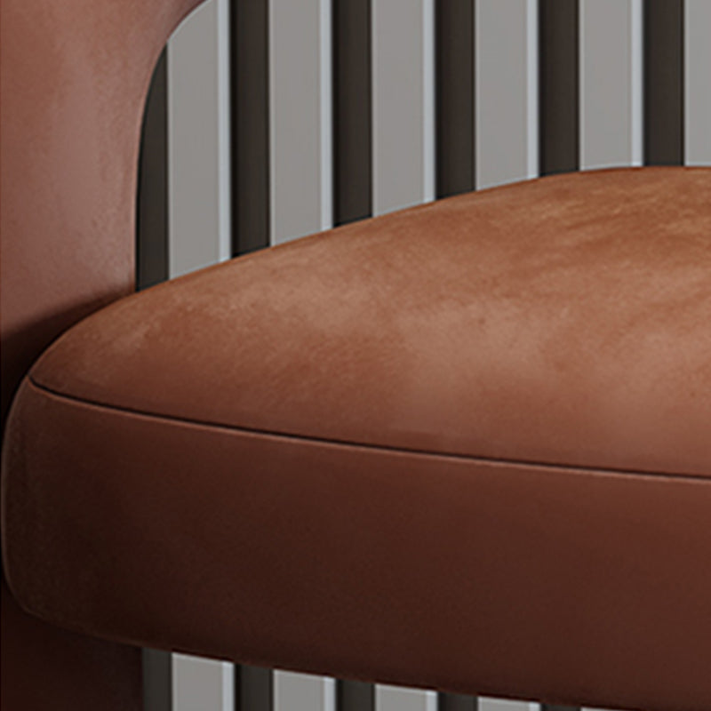 Modern Style Upholstered Dining Chair Open Back Dining Arm Chair