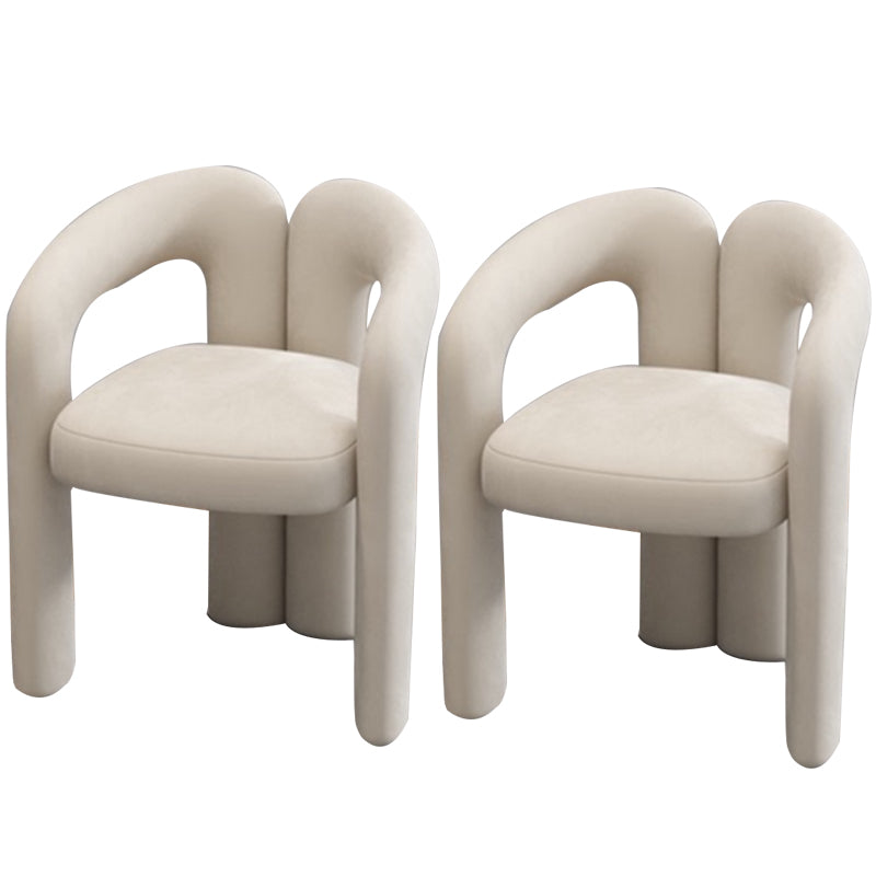 Modern Style Upholstered Dining Chair Open Back Dining Arm Chair