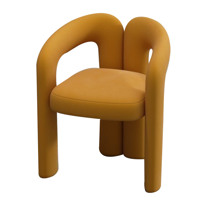 Modern Style Upholstered Dining Chair Open Back Dining Arm Chair