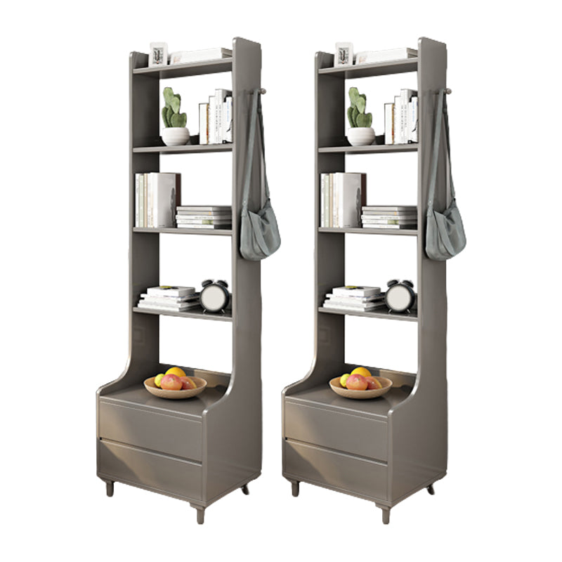 Solid Wood Bedside Cabinet Modern Night Table with 2 Drawers