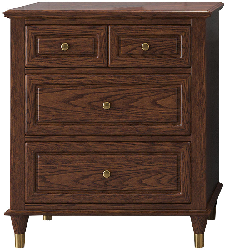 Bedroom Vertical Storage Chest Glam Wooden Chest with Drawers