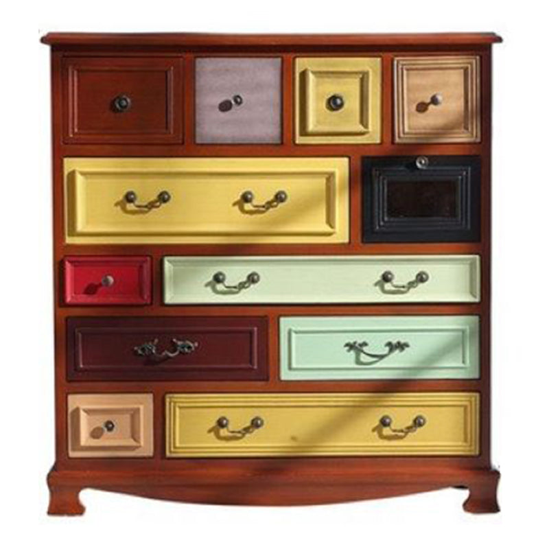 Nautical Bedroom Storage Chest Wooden Vertical Chest with 12 Drawers