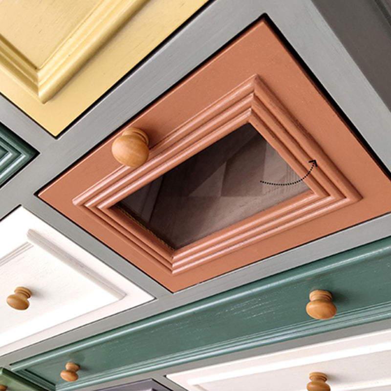 Nautical Bedroom Storage Chest Wooden Vertical Chest with 12 Drawers