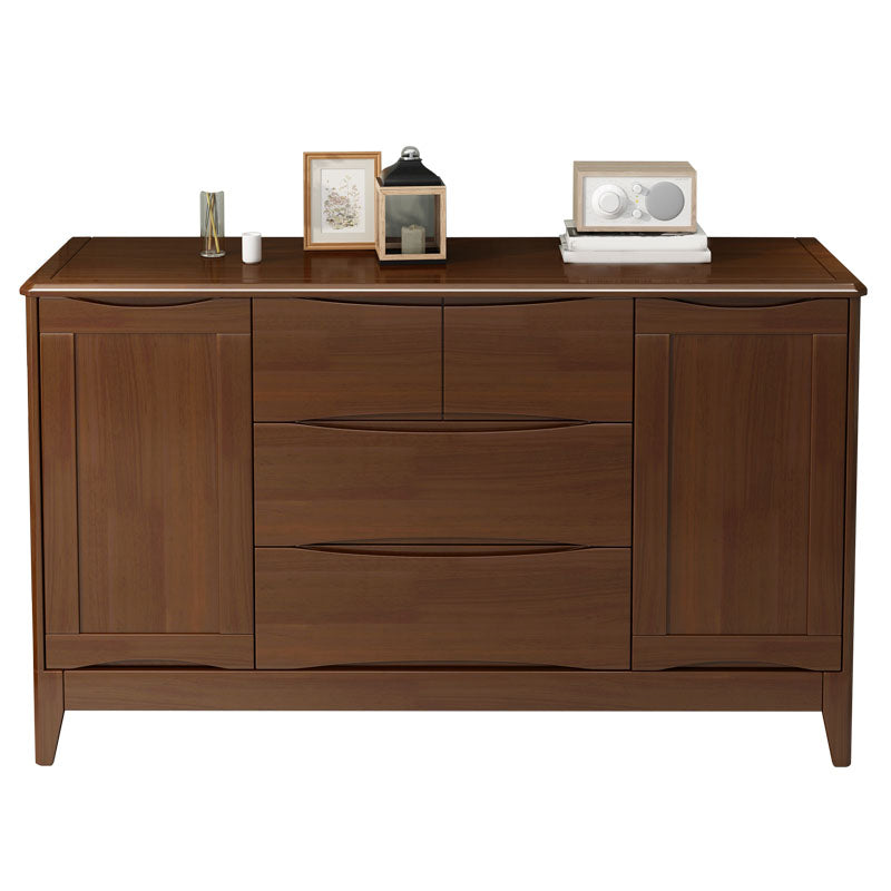 Contemporary Chest Bedroom Rubber Wood Storage Chest with Drawers