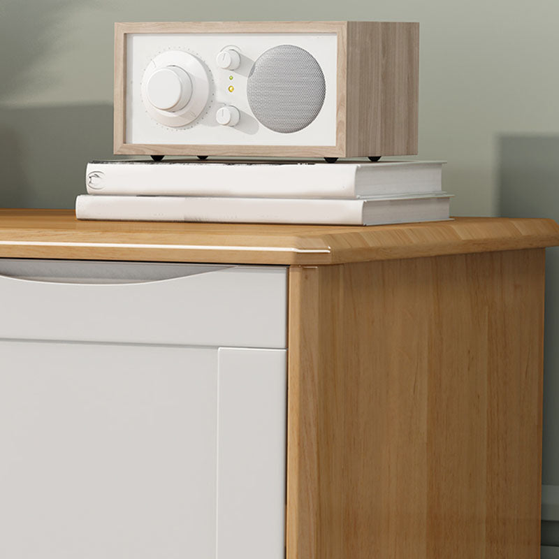 Contemporary Chest Bedroom Rubber Wood Storage Chest with Drawers