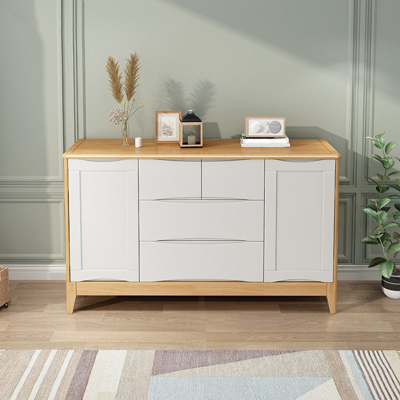 Contemporary Chest Bedroom Rubber Wood Storage Chest with Drawers