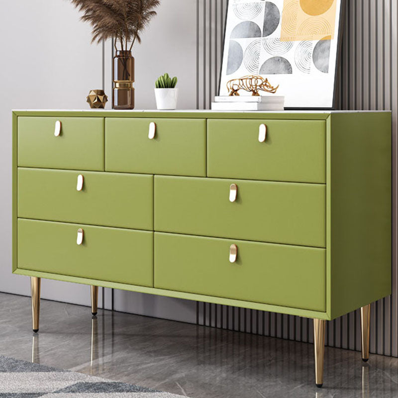 15.6-inch Width Glam Dresser Stone Storage Chest with 7 Drawers