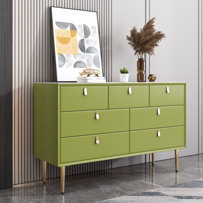 15.6-inch Width Glam Dresser Stone Storage Chest with 7 Drawers