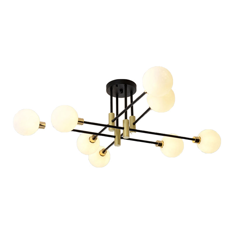 Glass Sputnik Shape Flush Ceiling Light Modern Multi Lights Flush Light Fixtures