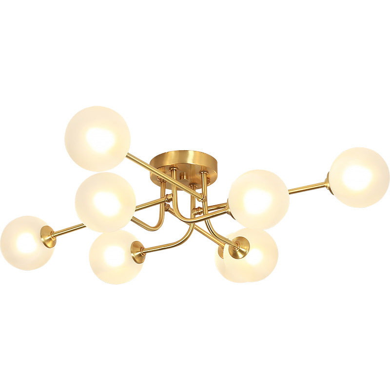 Ball Shape Glass Flush Ceiling Light Modern Multi Lights Flush Light Fixtures