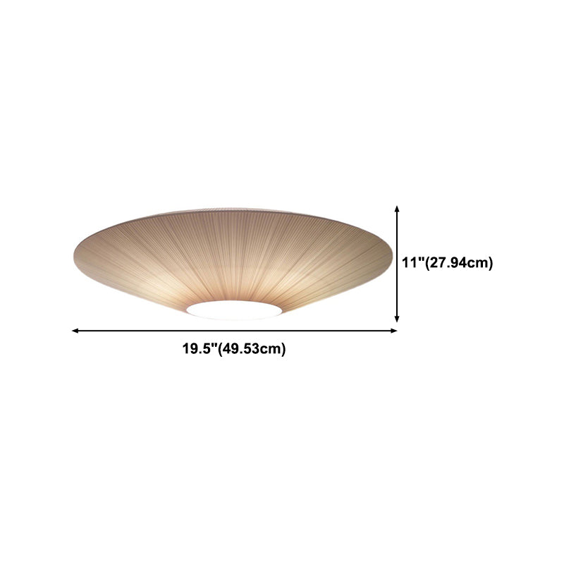 Fabric Geometric Flush Ceiling Light Modern 1 Light Flush Light Fixtures in White