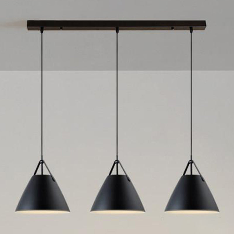 Metal Cone Hanging Lamp Contemporary Ceiling Light for Bedroom