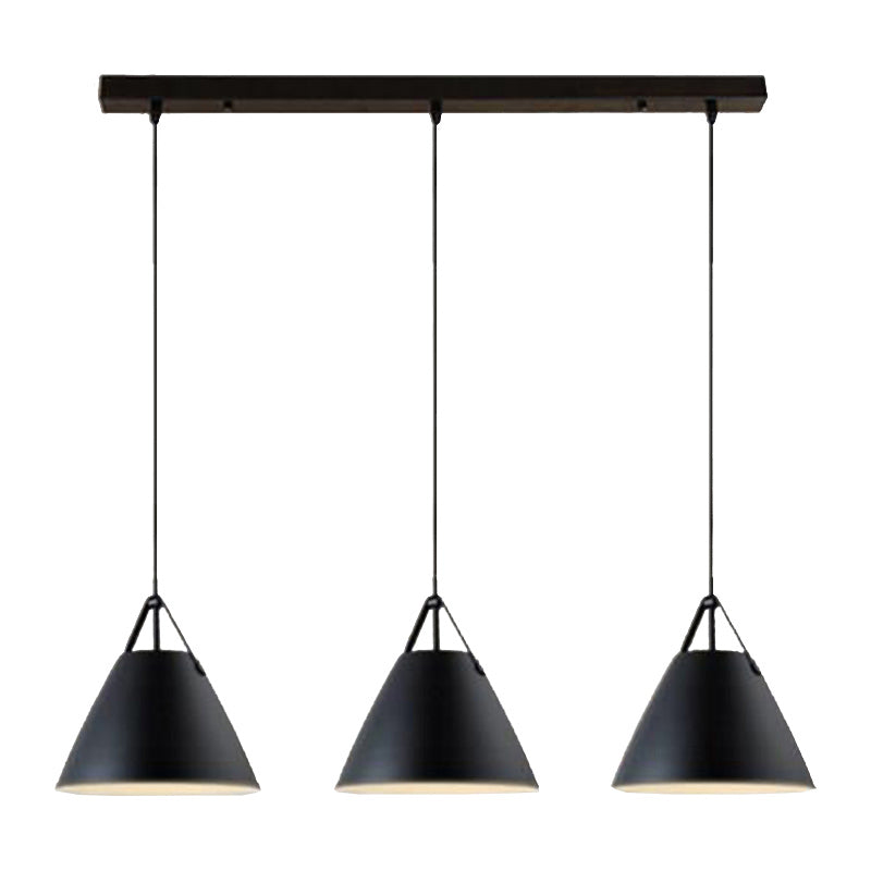 Metal Cone Hanging Lamp Contemporary Ceiling Light for Bedroom