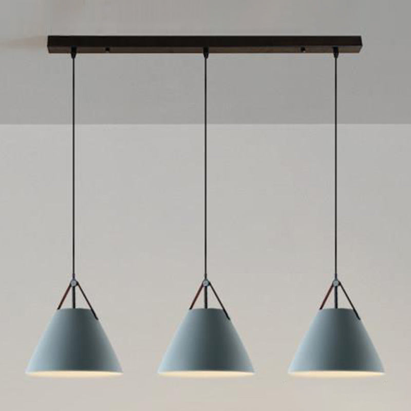 Metal Cone Hanging Lamp Contemporary Ceiling Light for Bedroom