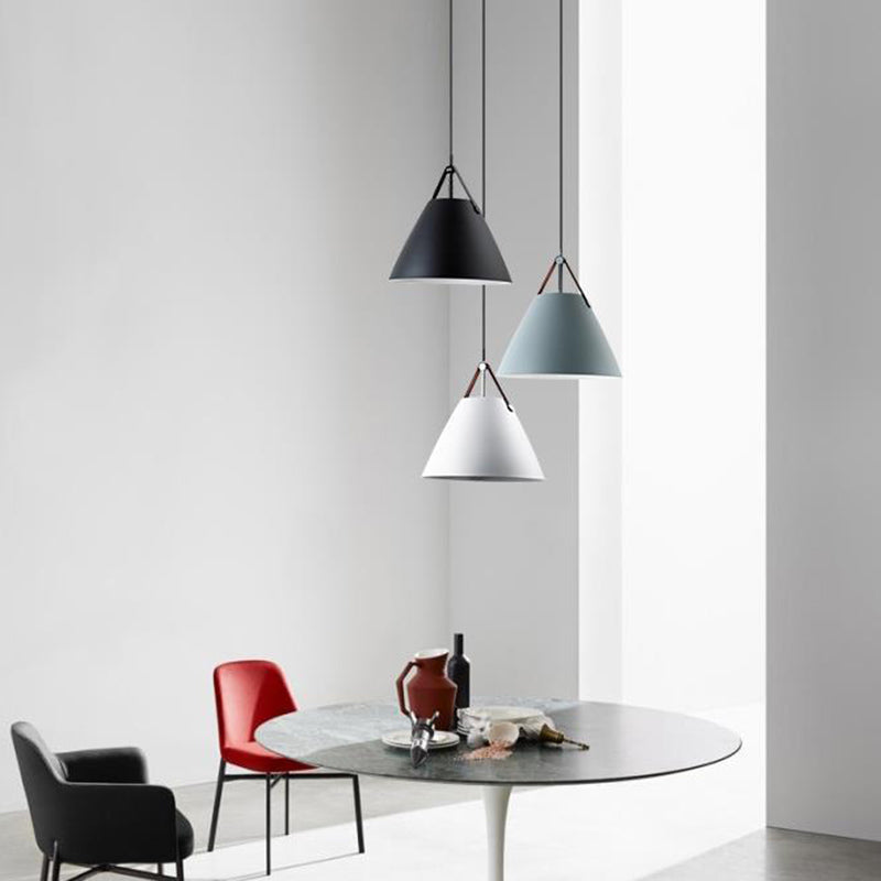 Metal Cone Hanging Lamp Contemporary Ceiling Light for Bedroom