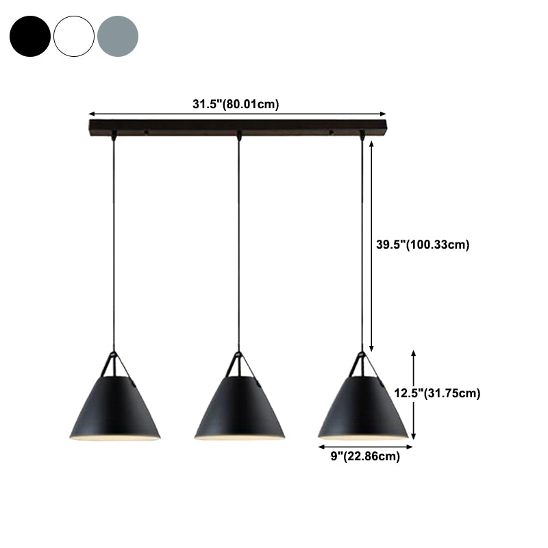 Metal Cone Hanging Lamp Contemporary Ceiling Light for Bedroom