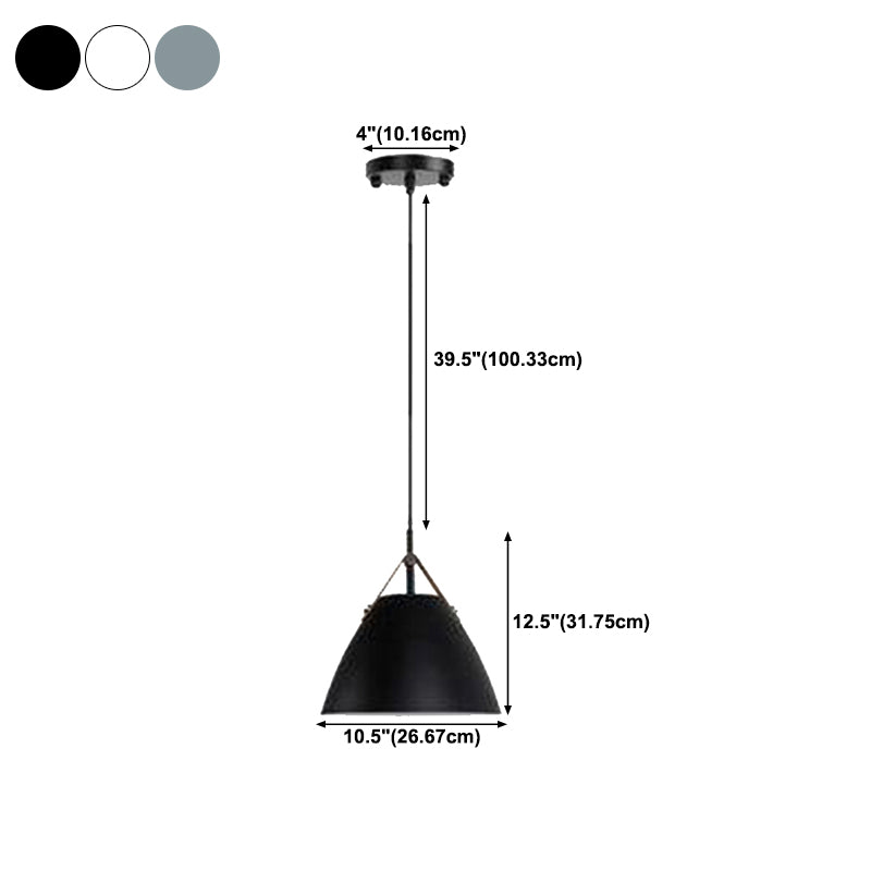 Metal Cone Hanging Lamp Contemporary Ceiling Light for Bedroom