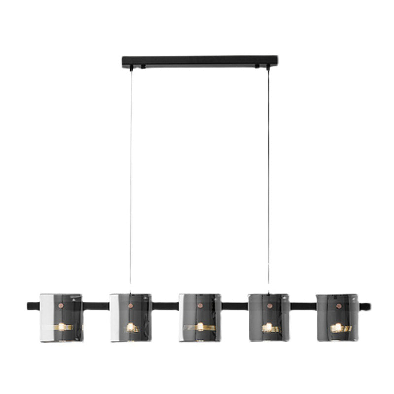 Glass Island Pendant Modern Style Island Light Fixtures for Living Room