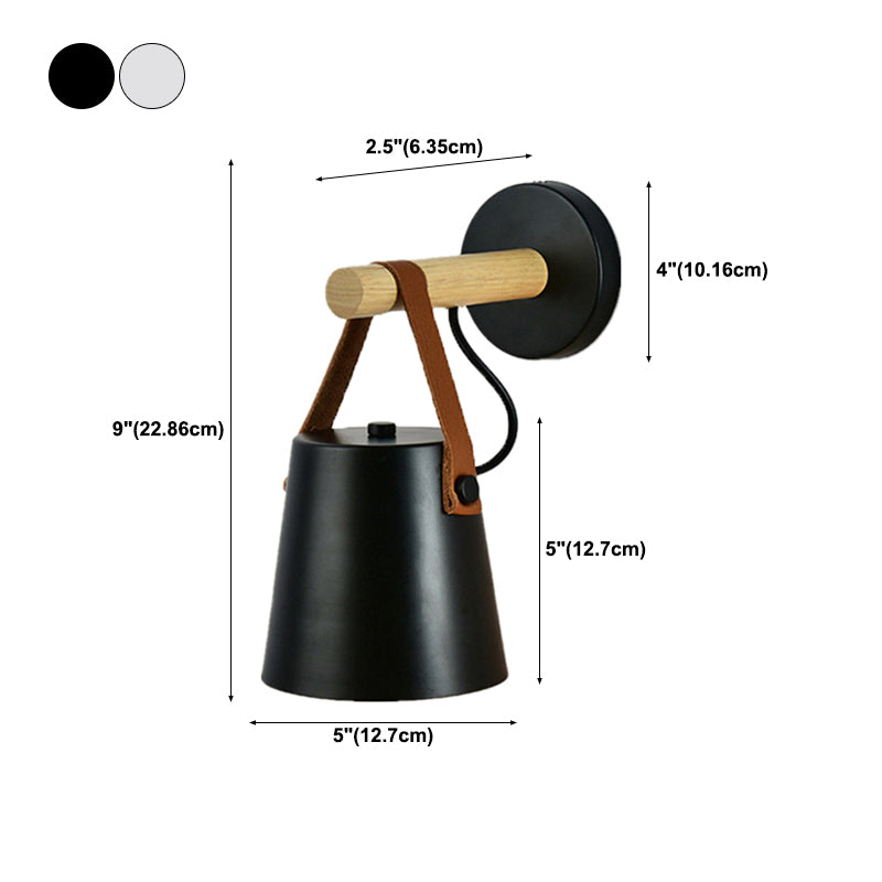 Metal Geometric Shape Wall Lights Industrial 1-Light Wall Light Sconce