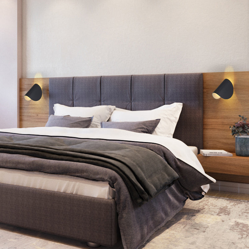 Modern Simple Iron Wall Light Arc Shape LED Rotatable Wall Lamp for Living Room