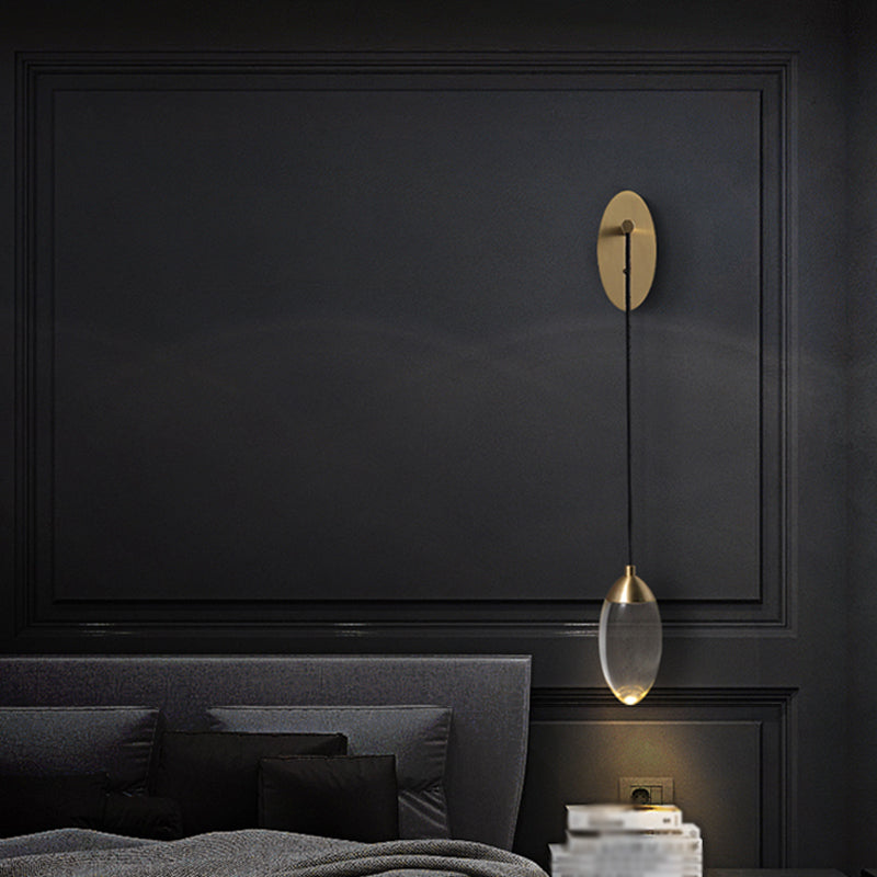 Crystal Teardrop Wall Sconce Lights Modern Style 1 Light Wall Mounted Light Fixture