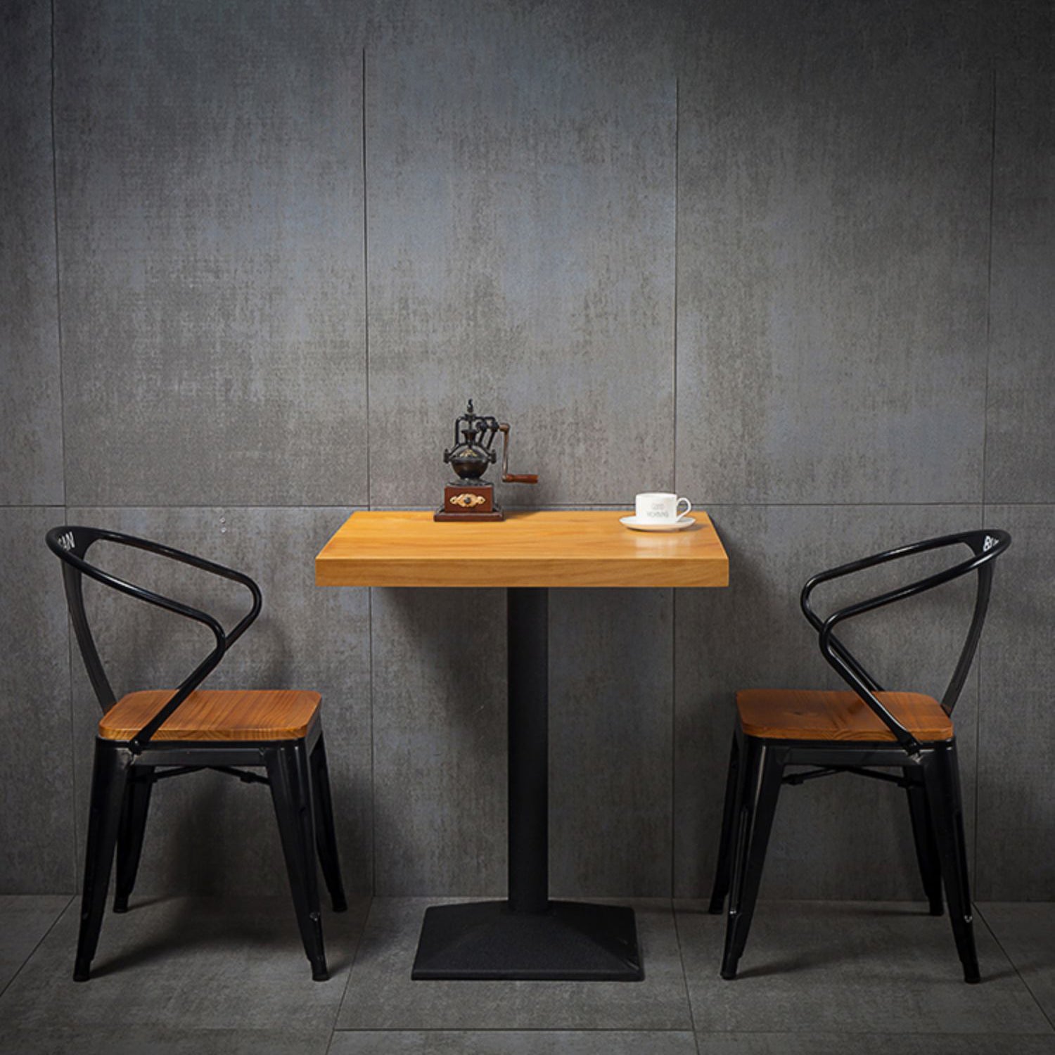 Industrial Rectangle Table Set 1/2/3 Pieces Dining Set for Restaurant