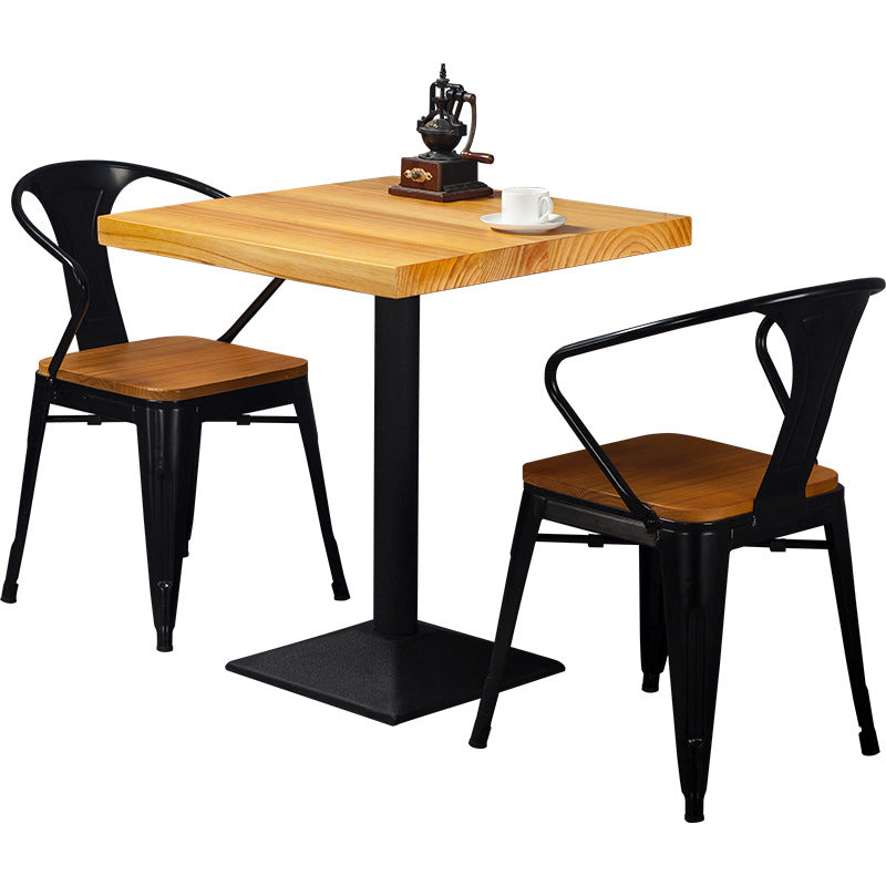 Industrial Rectangle Table Set 1/2/3 Pieces Dining Set for Restaurant