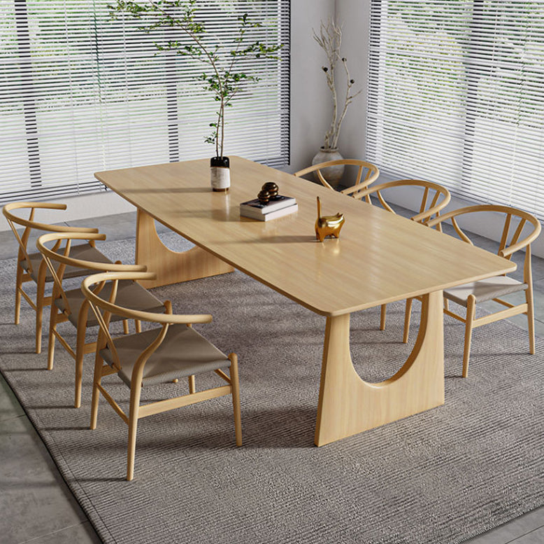 Traditional Wood Dining Set 1/7 Pieces Rectangle Dining Table Set