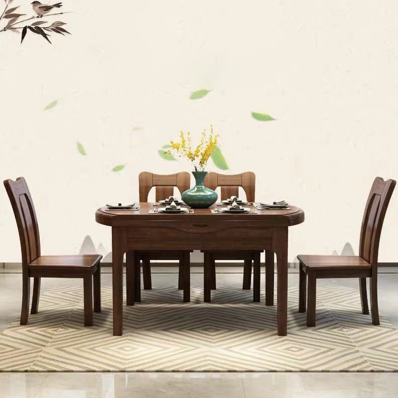Traditional Round Table Set 1/2/5/7 Pieces Dining Set for Home