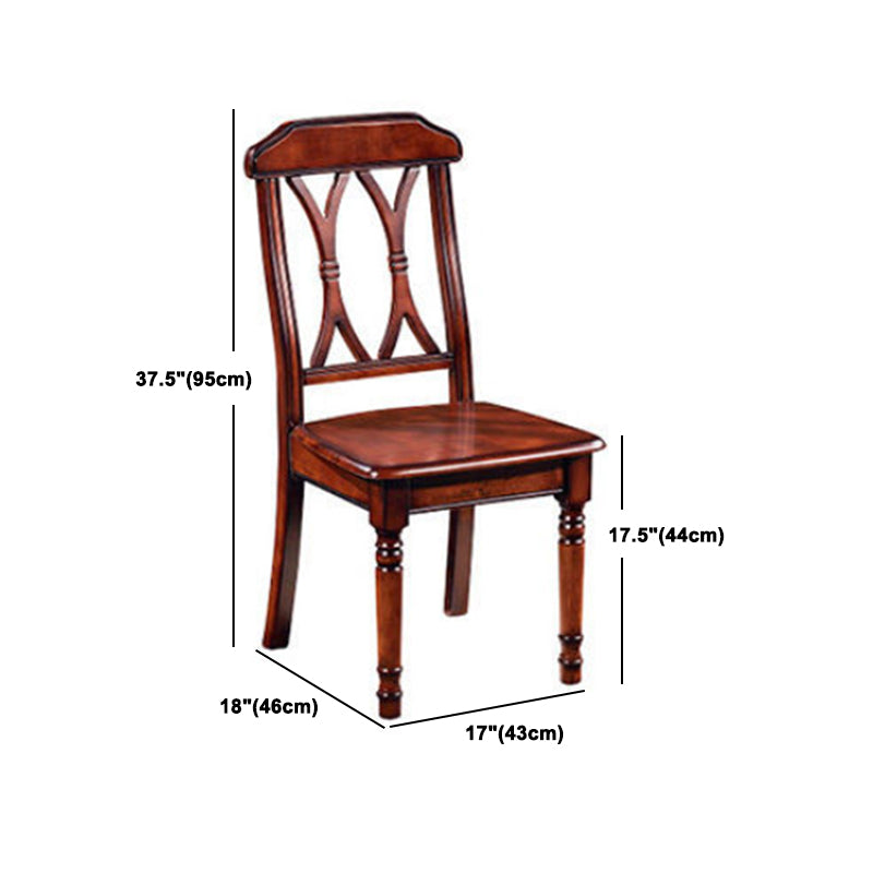 Traditional Solid Wood Table Set 1/2/7 Pieces Dining Set for Home