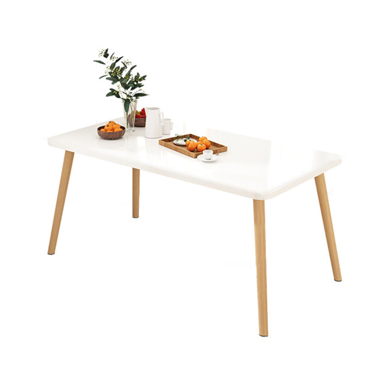 Modern Dining Set 1/5 Pcs Wood Dining Table with Armless Chairs