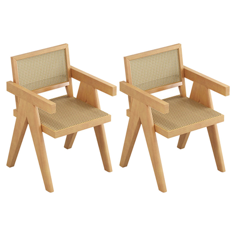 Modern 1/2/5/7 Pieces Rectangle Dining Set Solid Wood Top Dining Table with Chairs