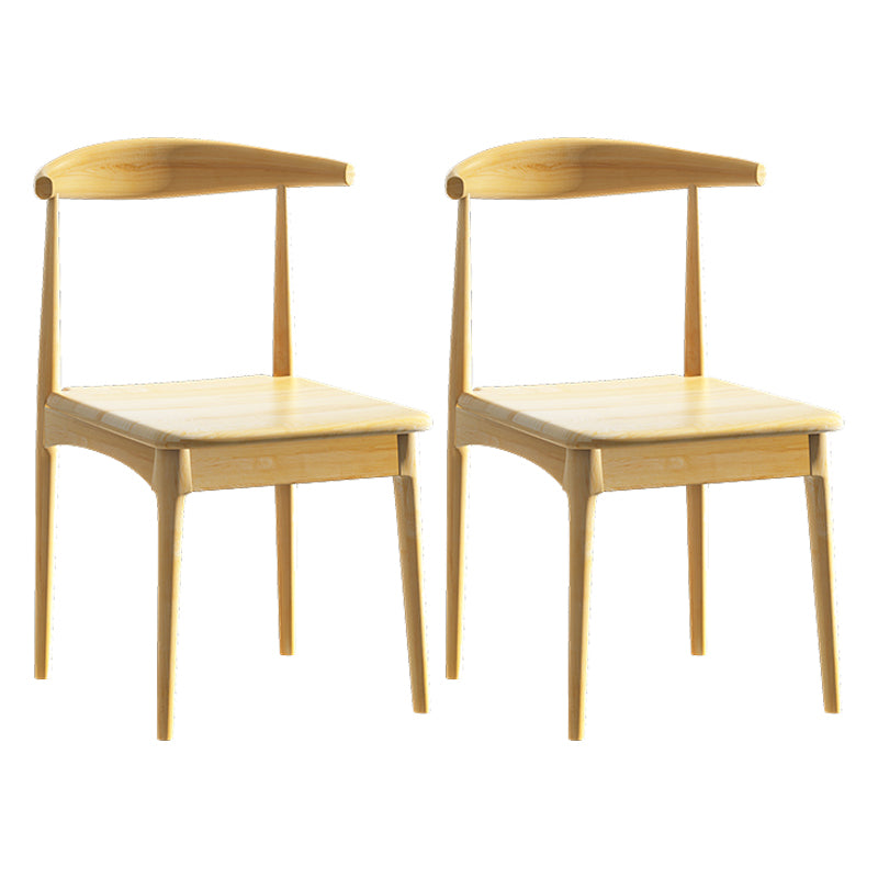 Modern 1/2/3/4 Pieces Rectangle Dining Set Solid Wood Top Dining Table with Chairs