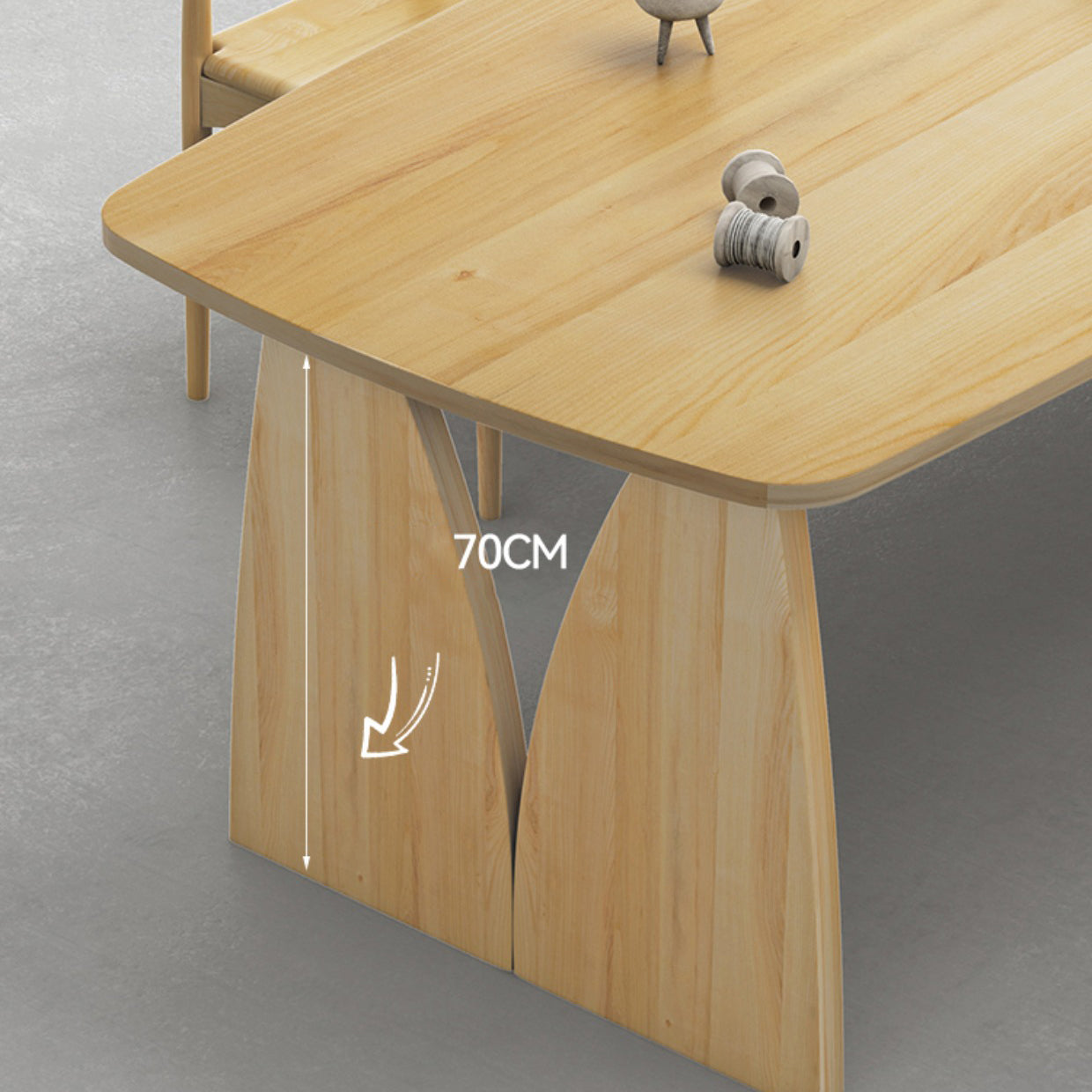 Modern 1/2/3/4 Pieces Rectangle Dining Set Solid Wood Top Dining Table with Chairs