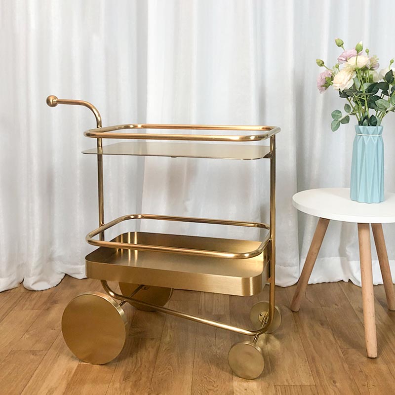 29.25" High Modern Style Prep Table Rolling Metal Prep Table for Home