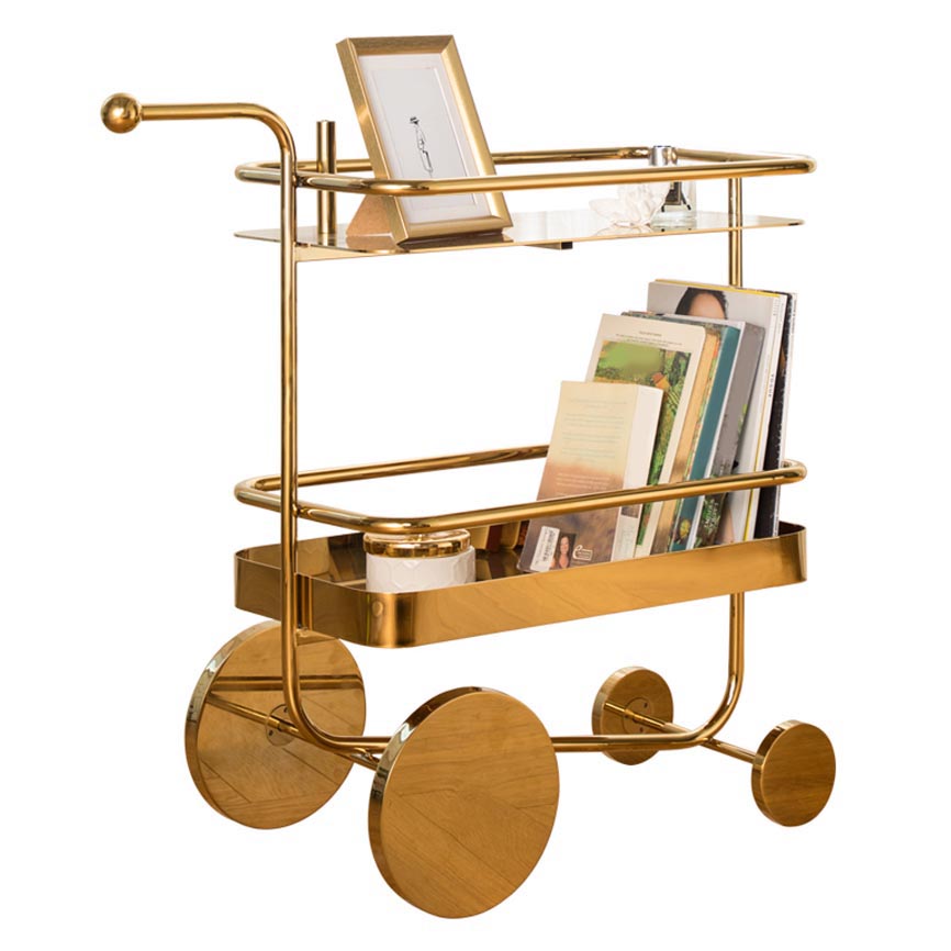 29.25" High Modern Style Prep Table Rolling Metal Prep Table for Home