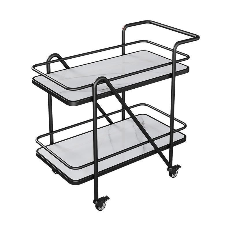 29.92" High Modern Style Prep Table Rolling Metal Prep Table for Home