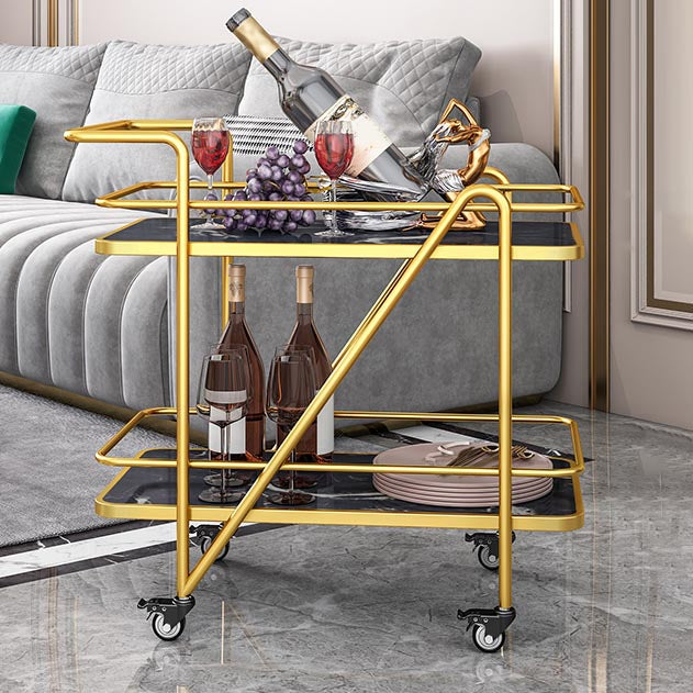 29.92" High Modern Style Prep Table Rolling Metal Prep Table for Home