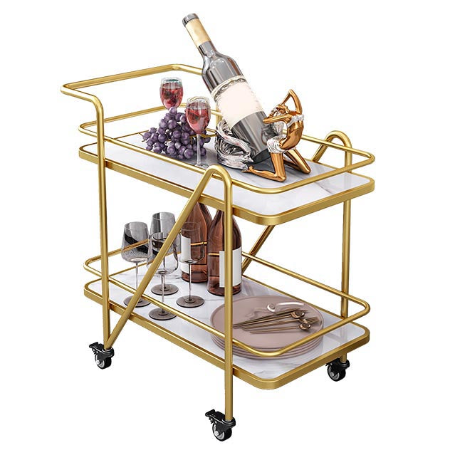 29.92" High Modern Style Prep Table Rolling Metal Prep Table for Home