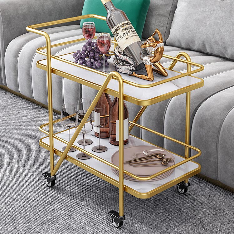 29.92" High Modern Style Prep Table Rolling Metal Prep Table for Home