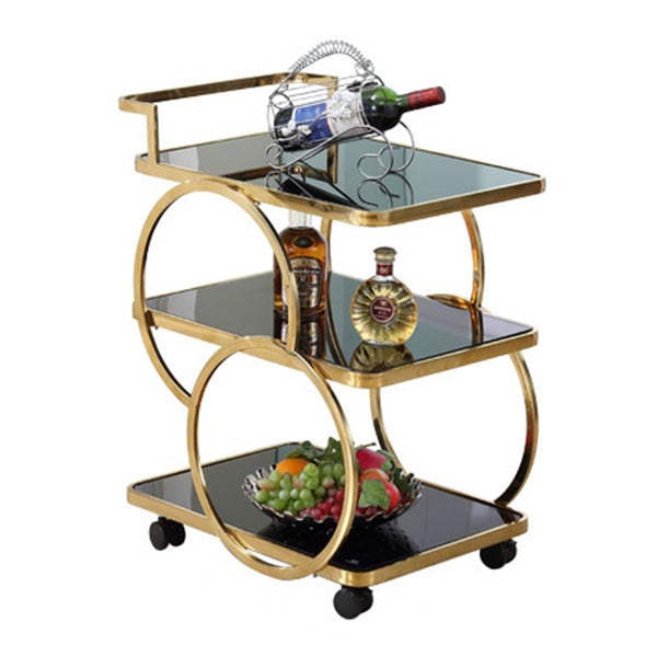 31.50" High Contemporary Rectangle Prep Table Rolling Metal Prep Table for Home