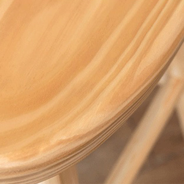 Modern Saddle Seat Counter Stool Solid Wood Armless Bar Stool