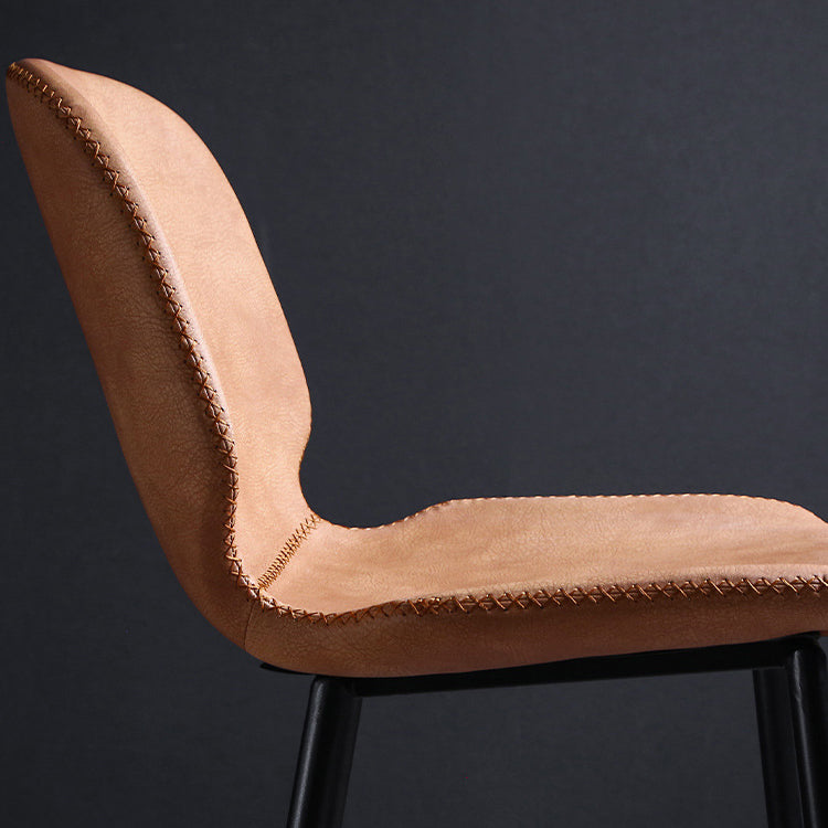 Scandinavian Metal Stool Faux Leather Upholstered Counter Stool Home