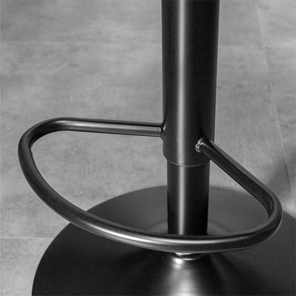 Contemporary Metal Barstool Faux Leather Counter Stool with Black Base for Home