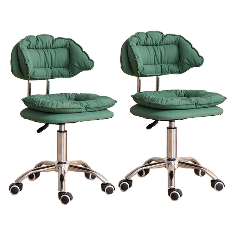 Scandinavian Metal Barstool Fabric Upholstered Counter Stool with Chrome Base