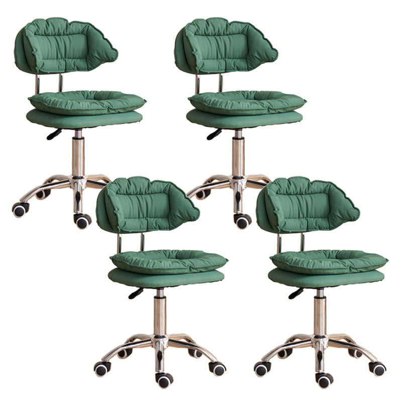 Scandinavian Metal Barstool Fabric Upholstered Counter Stool with Chrome Base