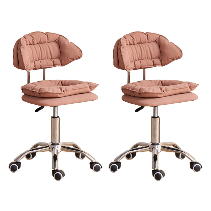 Scandinavian Metal Barstool Fabric Upholstered Counter Stool with Chrome Base