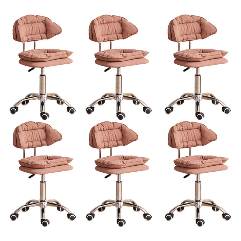 Scandinavian Metal Barstool Fabric Upholstered Counter Stool with Chrome Base