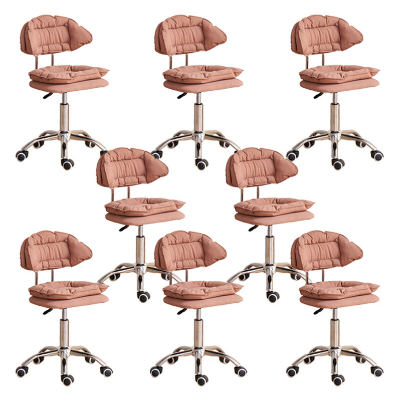 Scandinavian Metal Barstool Fabric Upholstered Counter Stool with Chrome Base